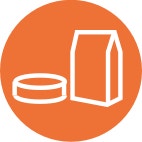 wet and dry cat food icon