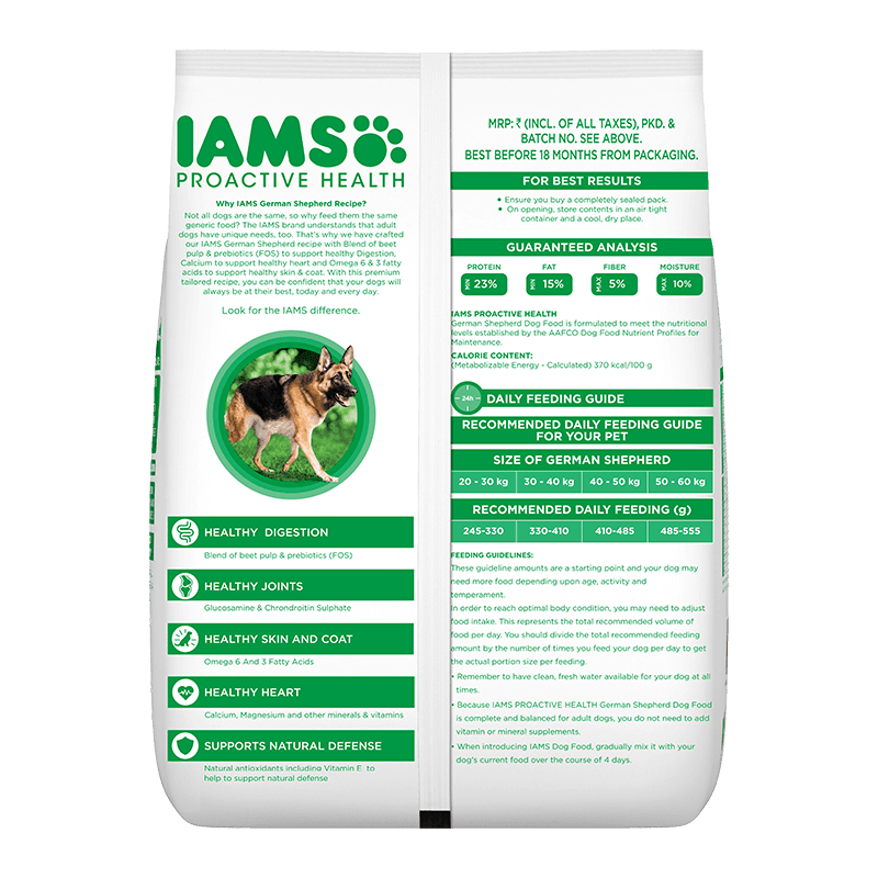 German Shepherd Food IAMS Proactive Health Adult German Shepherd