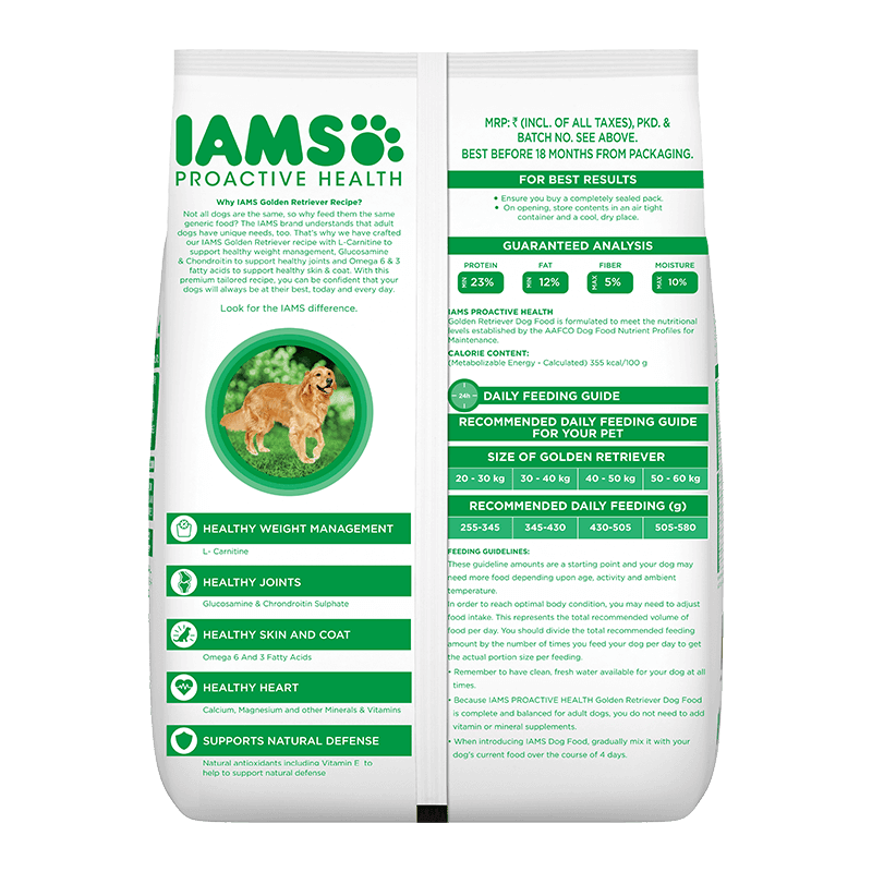 Golden store retriever nutrition