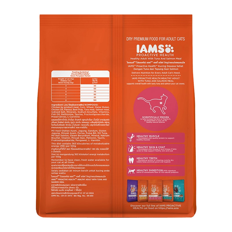 IAMS™ PROACTIVE HEALTH™ HEALTHY ADULT WITH TUNA AND SALMON 1kg - 2