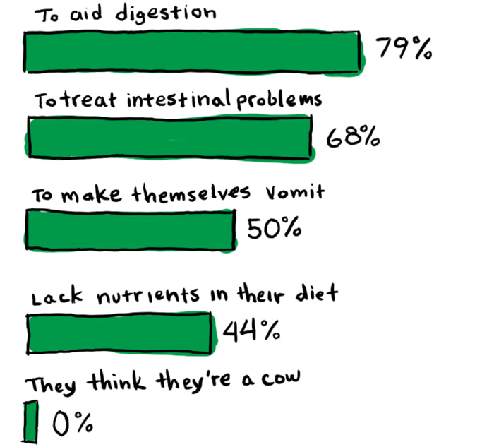 dog eat grass graph